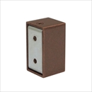 角パイプキャップ 40x20 ブロンズ