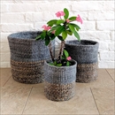 BAMBOULA(バンブーラ) サイザルバスケット Φ15 グレー