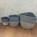 BAMBOULA(バンブーラ) サイザルバスケット Φ20 グレー