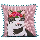 Karma Living(カルマリビング) アニマルクッション フラワーキャット 45×45
