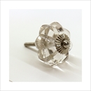 CLOVER(クローバー) つまみ ノブ ガラスノブ フラワー A 透明 クリア